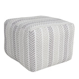 18" Gray 100% Cotton Ottoman