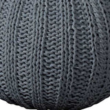 20" Gray 100% Cotton Ottoman