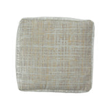 18" Beige Polyester Blend Ottoman