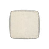 18" Beige Polyester Blend Ottoman