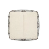18" Gray Polyester Blend Ottoman