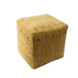 18" Multicolored Polyester Blend Ottoman