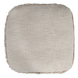 18" Cream 100% Cotton Ottoman