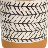 18" Brown Cotton Blend Ottoman