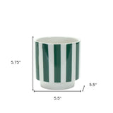 Green Set of Two Dolomite 4.4329 ounce Round Pot Planter