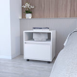 19" Black Two Drawer Nightstand