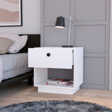19" Black Two Drawer Nightstand With Integrated Tech