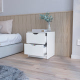 20" Black One Drawer Nightstand With Integrated Tech