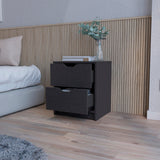 19" White Two Drawer Nightstand With Integrated Tech