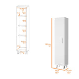 26" White Accent Cabinet With One Shelf