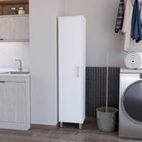 21" White Accent Cabinet With Six Shelves