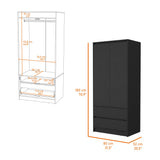 32" White Accent Cabinet Soft Close With Multiple Shelves And Two Drawers