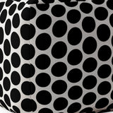 17" Black Cotton Polka Dots Pouf Cover