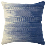 20" X 20" Blue 100% Wool Abstract Zippered Pillow