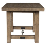 24" Wood Brown Solid Wood End Table