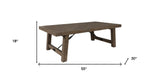 24" Wood Brown Solid Wood End Table