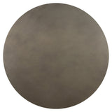 36" Gray And Black Concrete And Solid Wood Round Coffee Table
