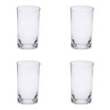 Set of Four Clear Acrylic Stemless Highball Glass