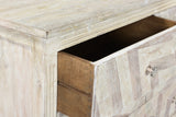 35" White Solid Wood Six Drawer Chest