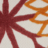 3' X 5' Red Floral Power Loom Area Rug