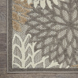 12' x 15' Natural Floral Power Loom Area Rug