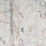 9' X 12' Light Blue Oriental Power Loom Distressed Area Rug