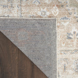5' x 7' Sage Oriental Power Loom Distressed Washable Area Rug