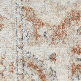 8' X 10' Gold Oriental Power Loom Washable Area Rug