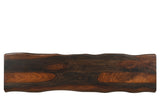 42" Brown Solid Wood Distressed Floor Shelf Console Table With Shelves And Drawers