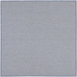 8' Blue Square Geometric Power Loom Area Rug