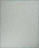 7' X 10' Aqua Geometric Power Loom Area Rug