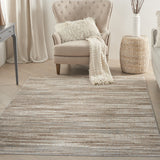 7' X 10' Blue Geometric Power Loom Area Rug