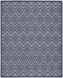 9' x 12' Navy Blue Geometric Flatweave Area Rug