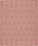 7' X 10' Orange Geometric Flatweave Area Rug