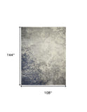 9' x 12' Brown Floral Power Loom Area Rug