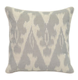 Gray Ikat Linen Down Blend Throw Pillow