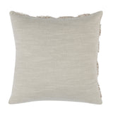 20" X 20" Blue Linen, Leather Zippered Pillow