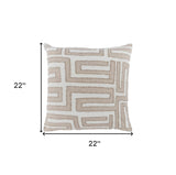 20" X 20" Blue Linen Zippered Pillow