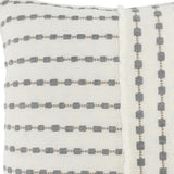 20" X 20" Gray Linen Geometric Zippered Pillow