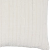 22" X 22" White Linen Striped Zippered Pillow