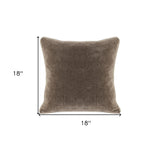 14" X 20" Gray 100% Cotton Zippered Pillow