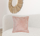 22" X 22" Pink Velvet Zippered Pillow
