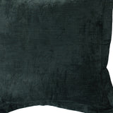 22" X 22" Green Velvet Zippered Pillow