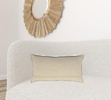14" X 26" Black Leather Zippered Pillow