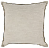 22" X 22" Blue Leather Zippered Pillow
