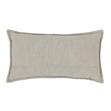 14" X 26" Blue Leather Zippered Pillow
