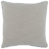 22" X 22" Blue Linen Zippered Pillow