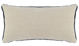 14" X 26" Gray Linen Zippered Pillow