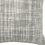 22" X 22" Taupe Linen Blend, Viscose, Linen Plaid Zippered Pillow