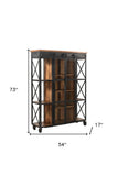 16" Black Solid Wood Five Drawer Lingerie Chest